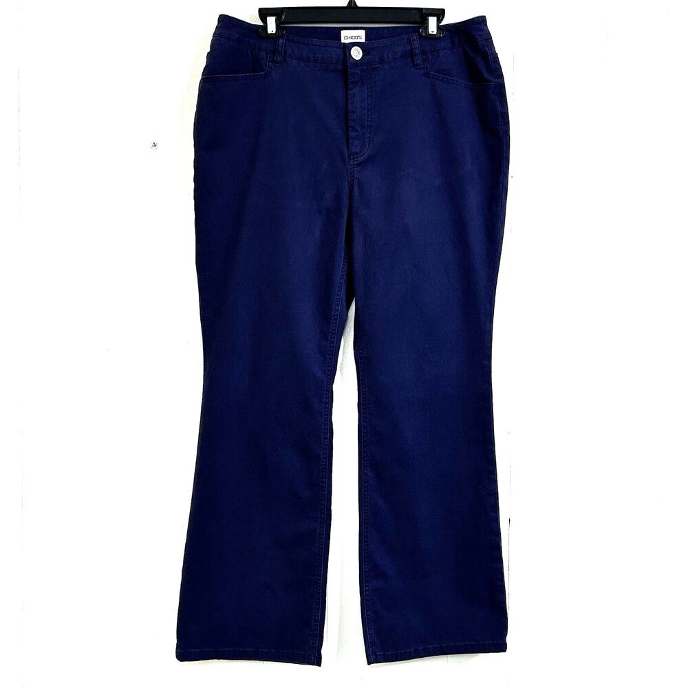 Chico's Purple Jeans Size 2.5=14 Short Straight Leg Jeans Pants Stretch Pockets
